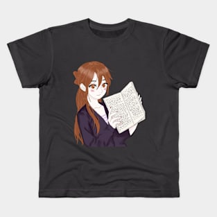 Anime Girl With Book Kids T-Shirt